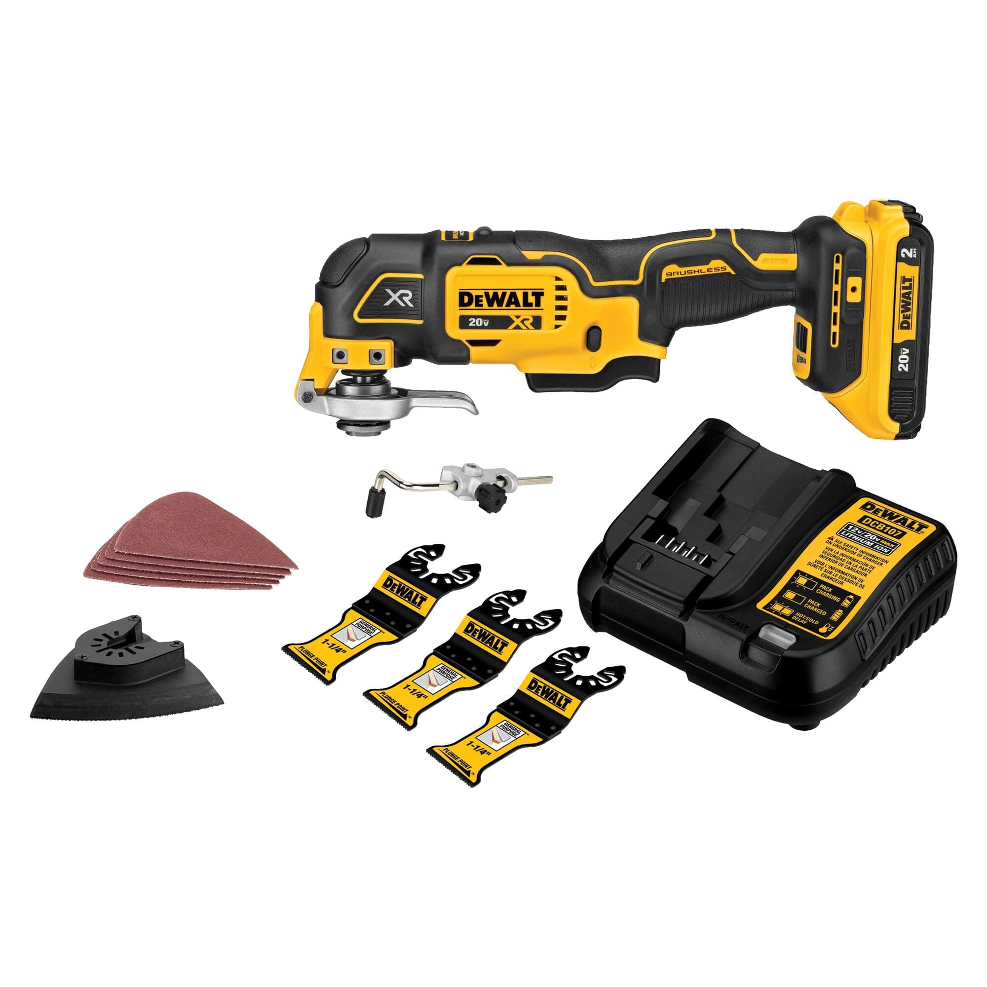 DeWALT 20V Max XR 3-Speed Oscillating Multi-Tool Kit w/ 2Ah Battery & Charger