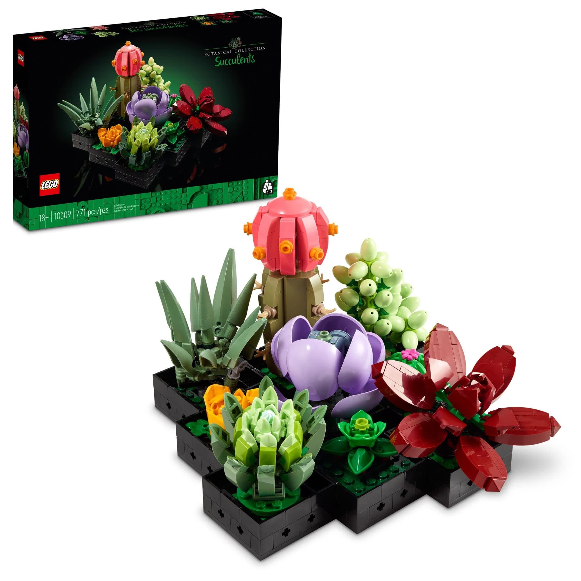 771-Piece LEGO Botanical Succulents Plant Building Kit