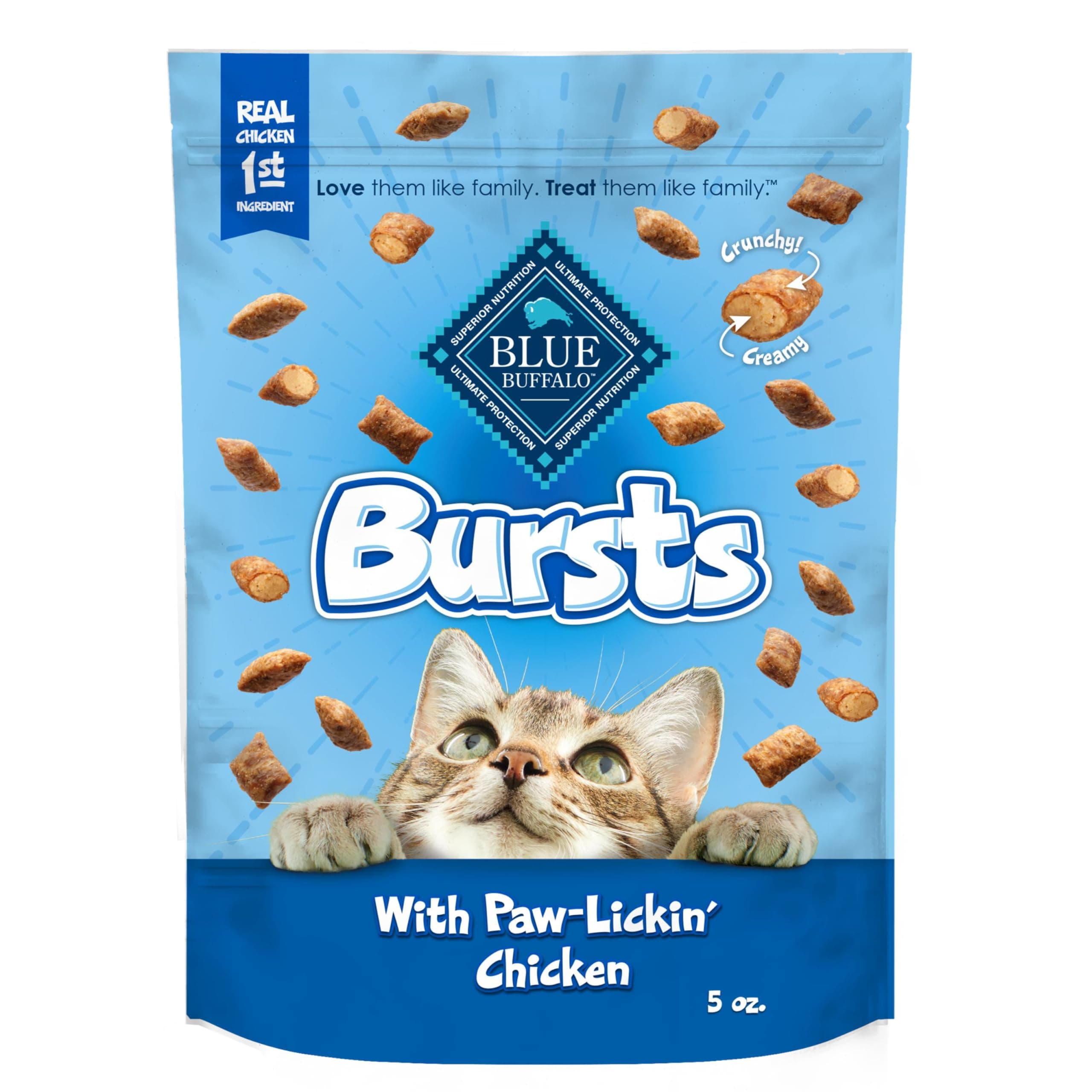 5-Oz Blue Buffalo Bursts Crunchy & Creamy Cat Treats (Paw-Lickin' Chicken)