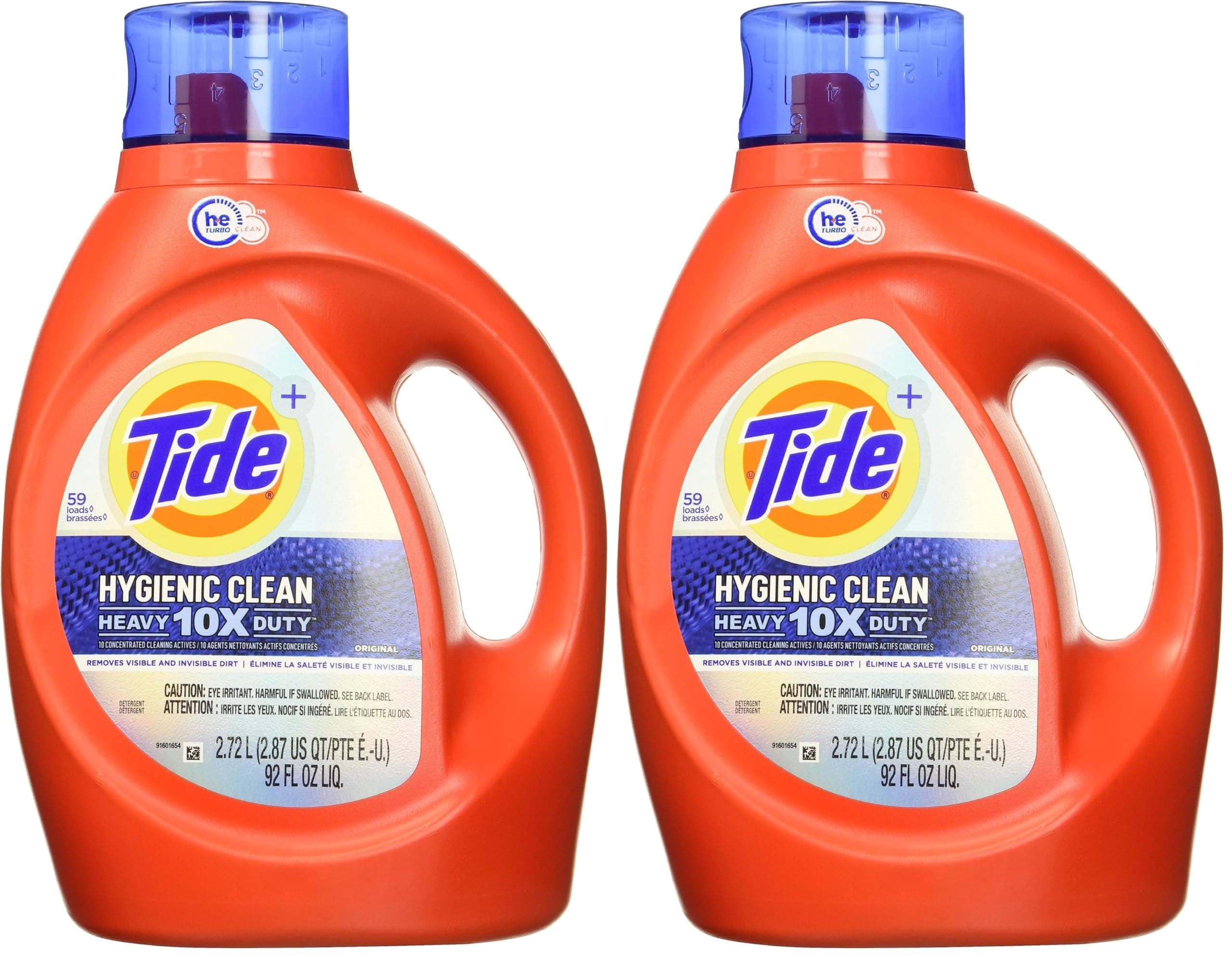 2-Pk 92-Oz Tide Hygienic Clean Heavy 10X Duty Liquid Laundry Detergent