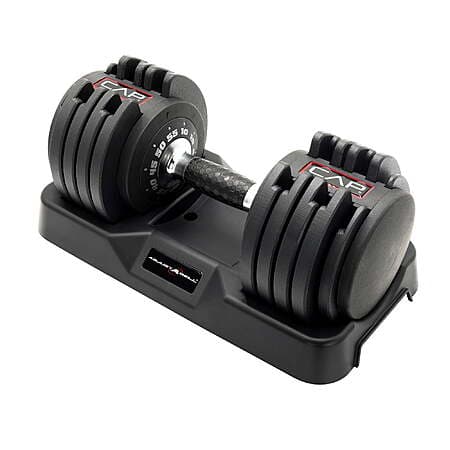 55-lbs CAP Barbell Adjustabell Dumbbell w/ Contoured Full-Rotation Handle