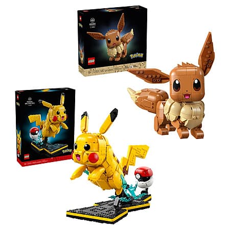 Costco Members: LEGO Pokémon Bundle: 587-Pc Eevee + 2050-Pc Pikachu & Poké Ball