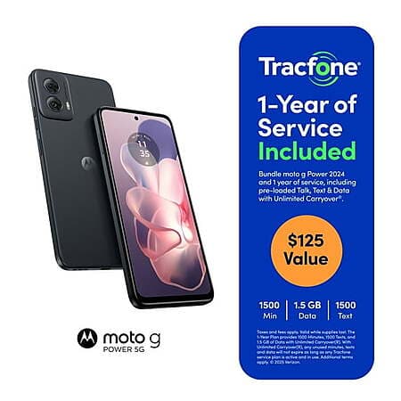 128GB Tracfone Motorola moto g Power 5G Smartphone (2024) + 1-Yr Service Plan