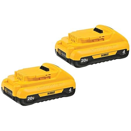 2-Pk DEWALT 20V MAX Lithium-Ion 4.0Ah Batteries
