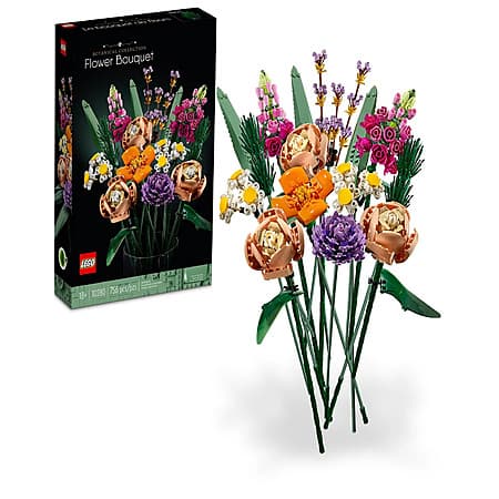 756-pc LEGO Icons Flower Bouquet Adult Toy Building Set (10280)