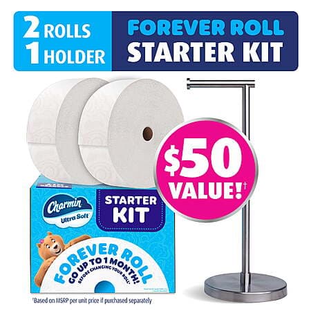 Charmin Ultra Soft Toilet Paper Forever Roll Starter Kit + $10 WM Cash