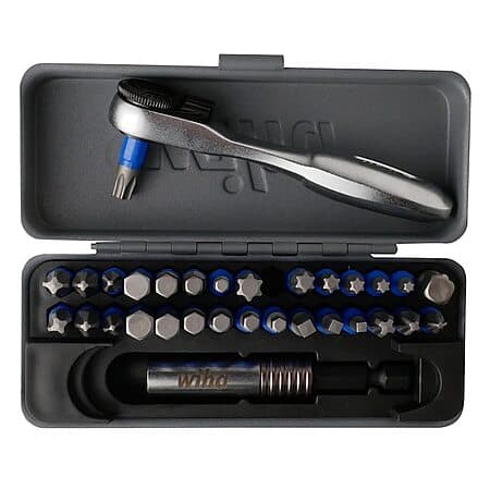 32-Pc Wiha TerminatorBlue 1/4"x1" Impact Driver Bit Set