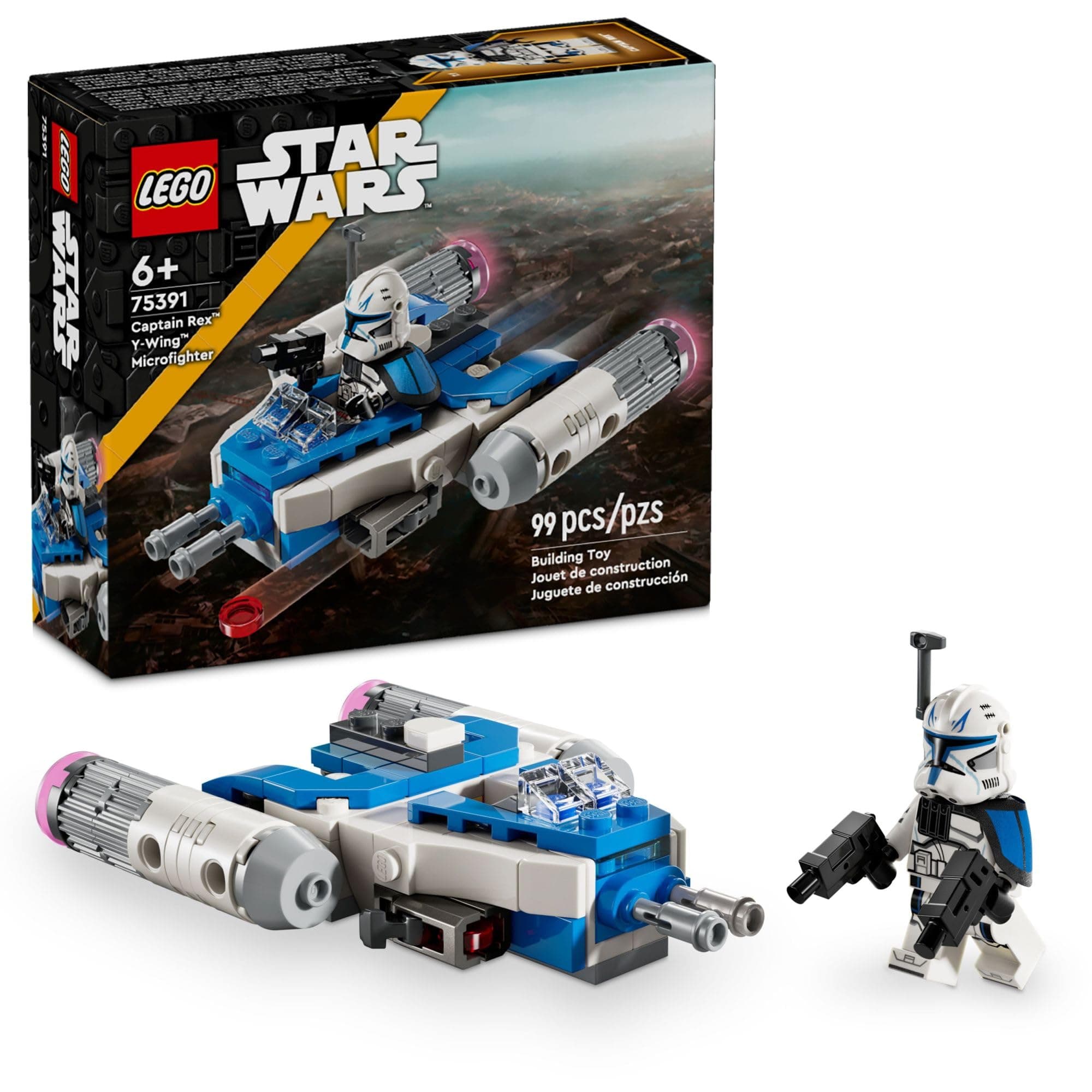99-Piece LEGO Star Wars Captain Rex Y-Wing Microfighter Building Set